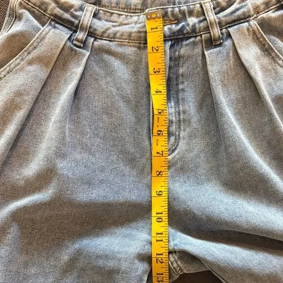 Cider Denim Blue Wide leg Pleated Jeans size medium - Picture 7 of 8